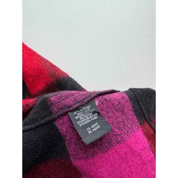 PARKHURST Outdoor Edition Briar Check Acrylic Blend Cocoon Jacket Coat, Size M - Picture 12 of 13